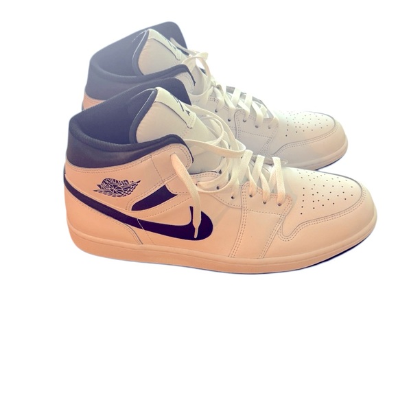 Nike Air Jordan 1 Mid \'White Black\' High Tops, new without tags, never worn main image 3